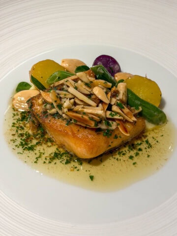 Trout almondine at Emeril's, the only two-star Michelin restaurant in New Orleans.