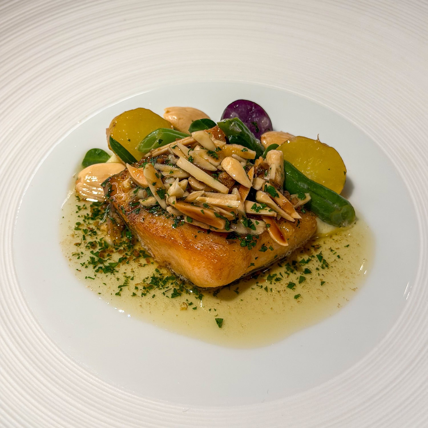 Trout almondine at Emeril's, the only two-star Michelin restaurant in New Orleans.