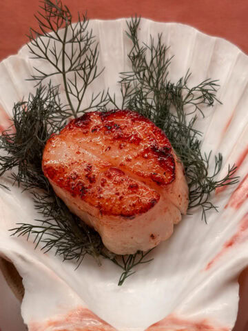 Hokkaido scallop at Anbā in New York City