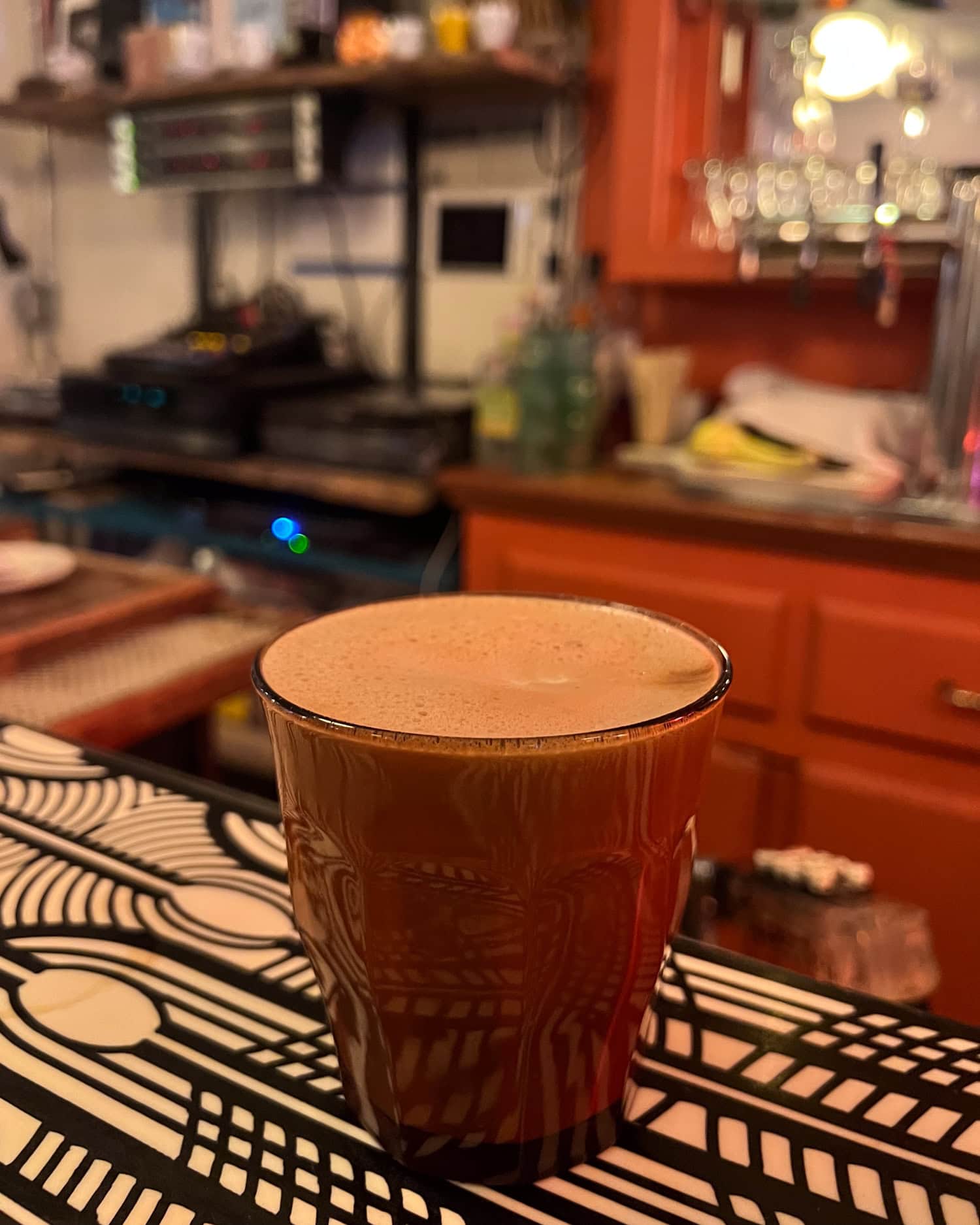 Mocha at Abraco cafe in New York City