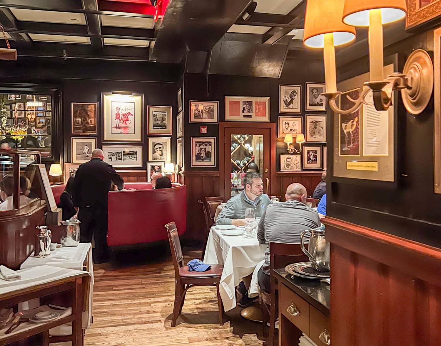 Dining room inside Gallaghers Steakhouse in New York City.