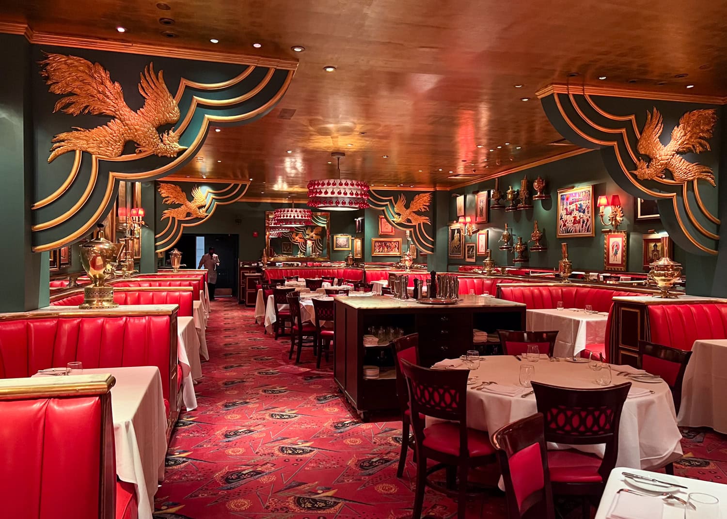 Interior dining room at the Russian Tea Room in New York City