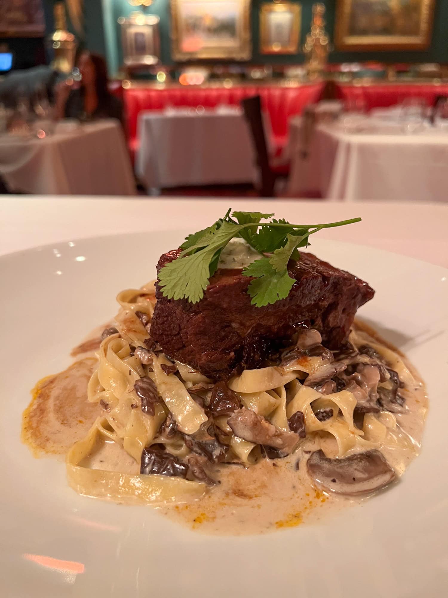 Boeuf à la Stroganoff at the Russian Tea Room in New York City