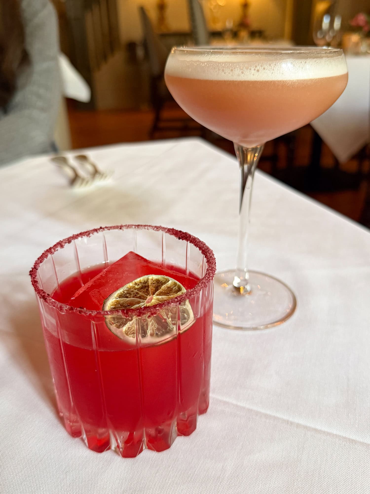 Midnight on King and Peach Tea Sour cocktails at Circa 1886 Restaurant
