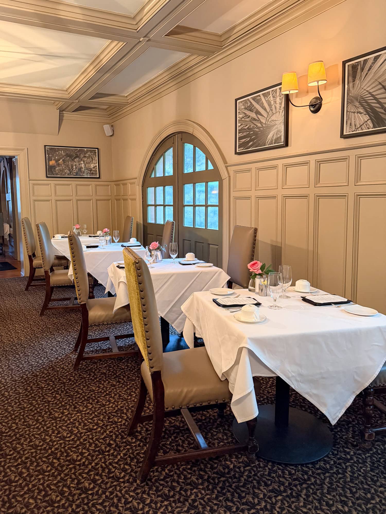 Dining room at Circa 1886 Restaurant in Charleston, South Carolina
