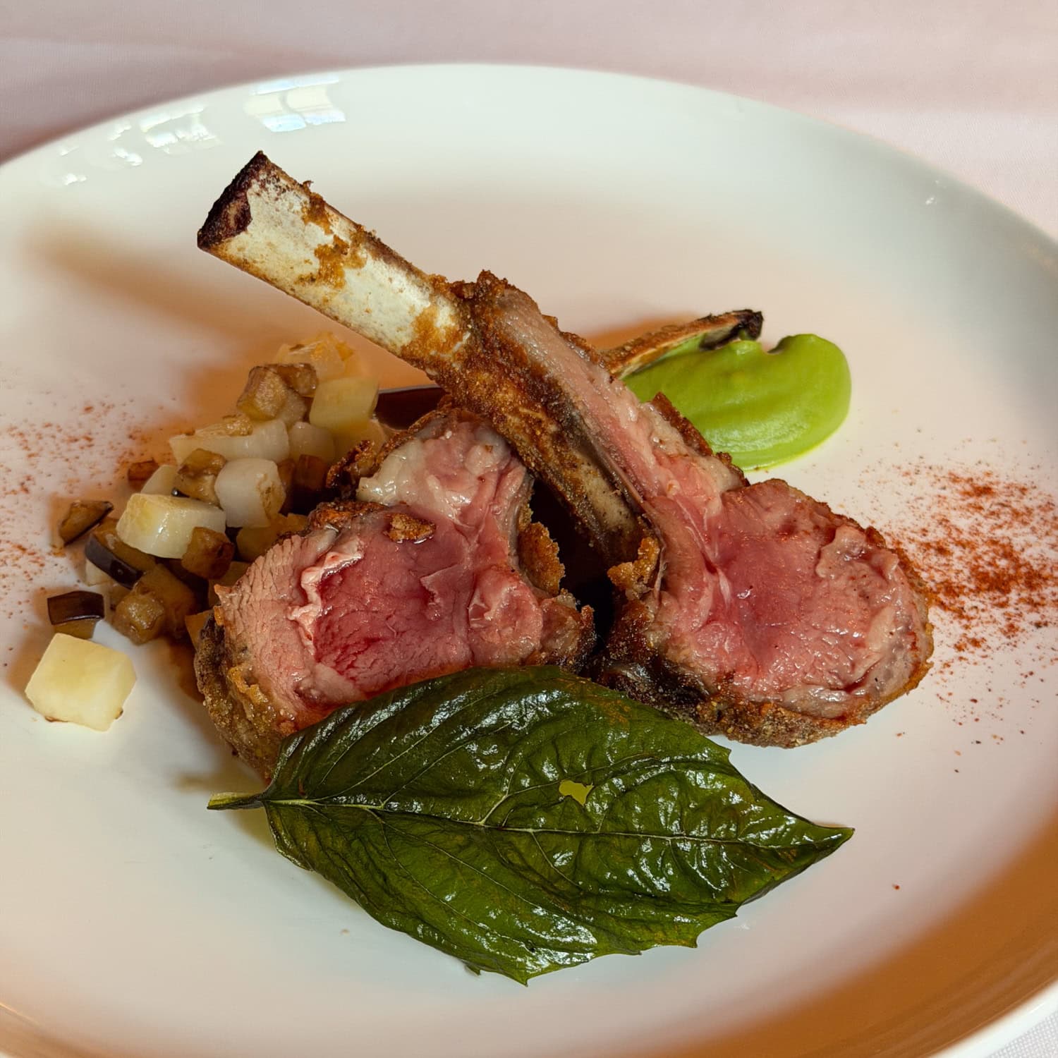 Lamb chop dish served at Circa 1886 Restaurant