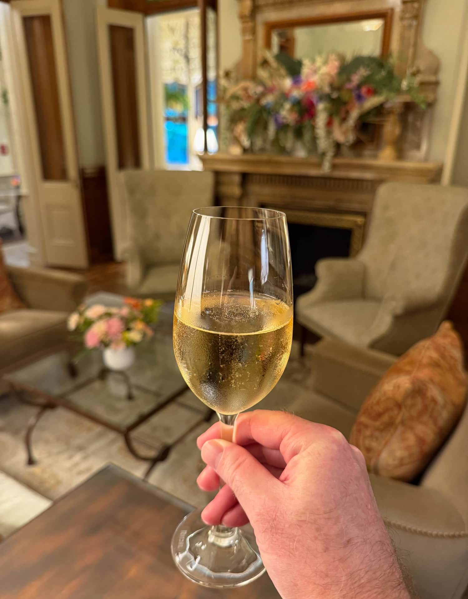 Complimentary Champagne served in the Parlor