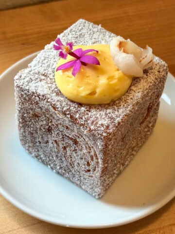 Mango, passion fruit, and lychee croissant at Diane's Place in Minneapolis.