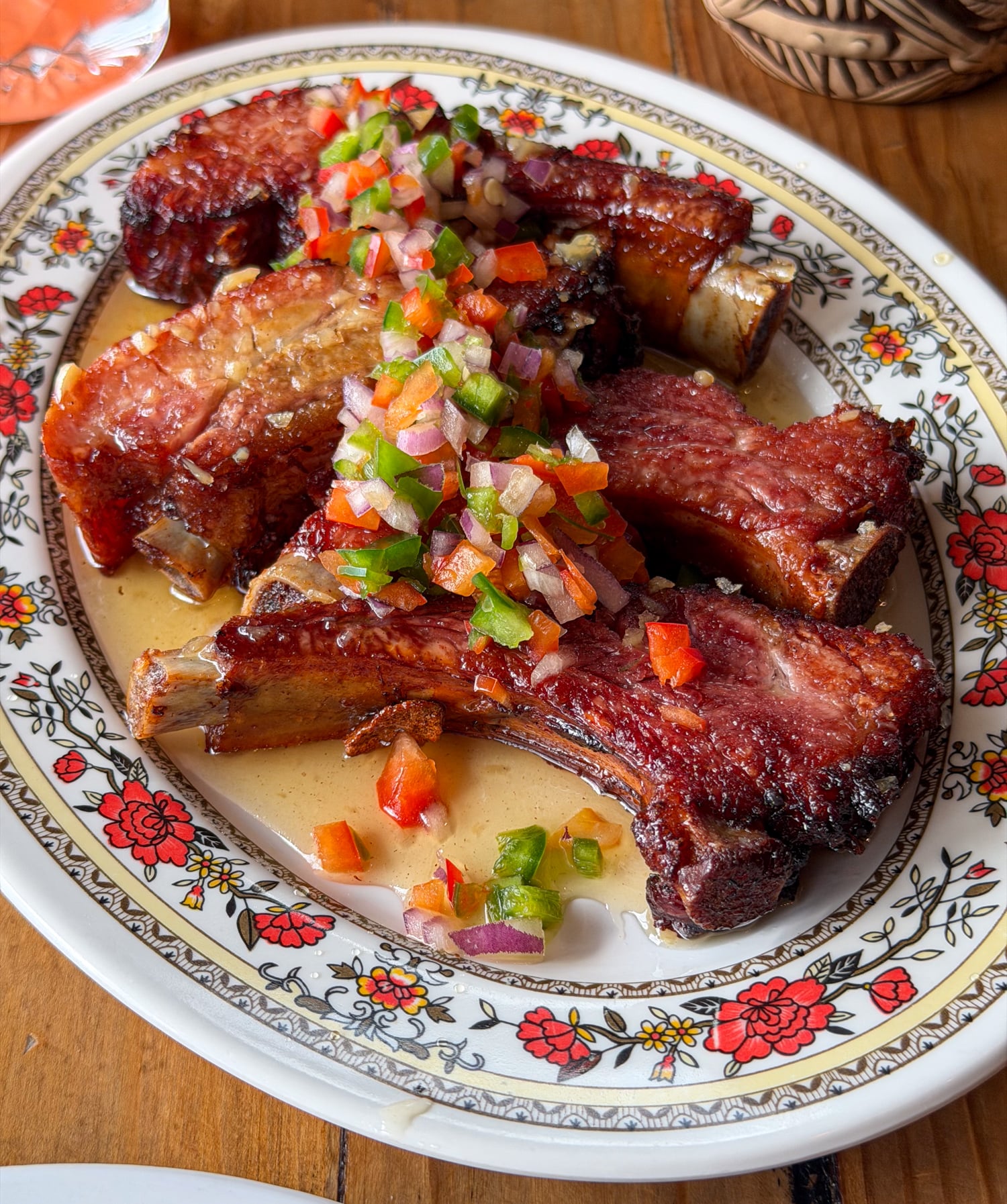 Filipino adobo pork ribs with black pepper cane vinegar glaze at Hai Hai in Minneapolis