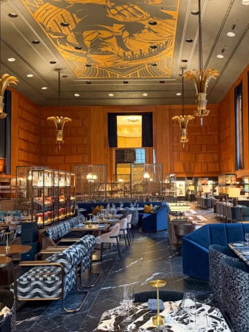 Art Deco dining room at Stock & Bond in downtown Minneapolis
