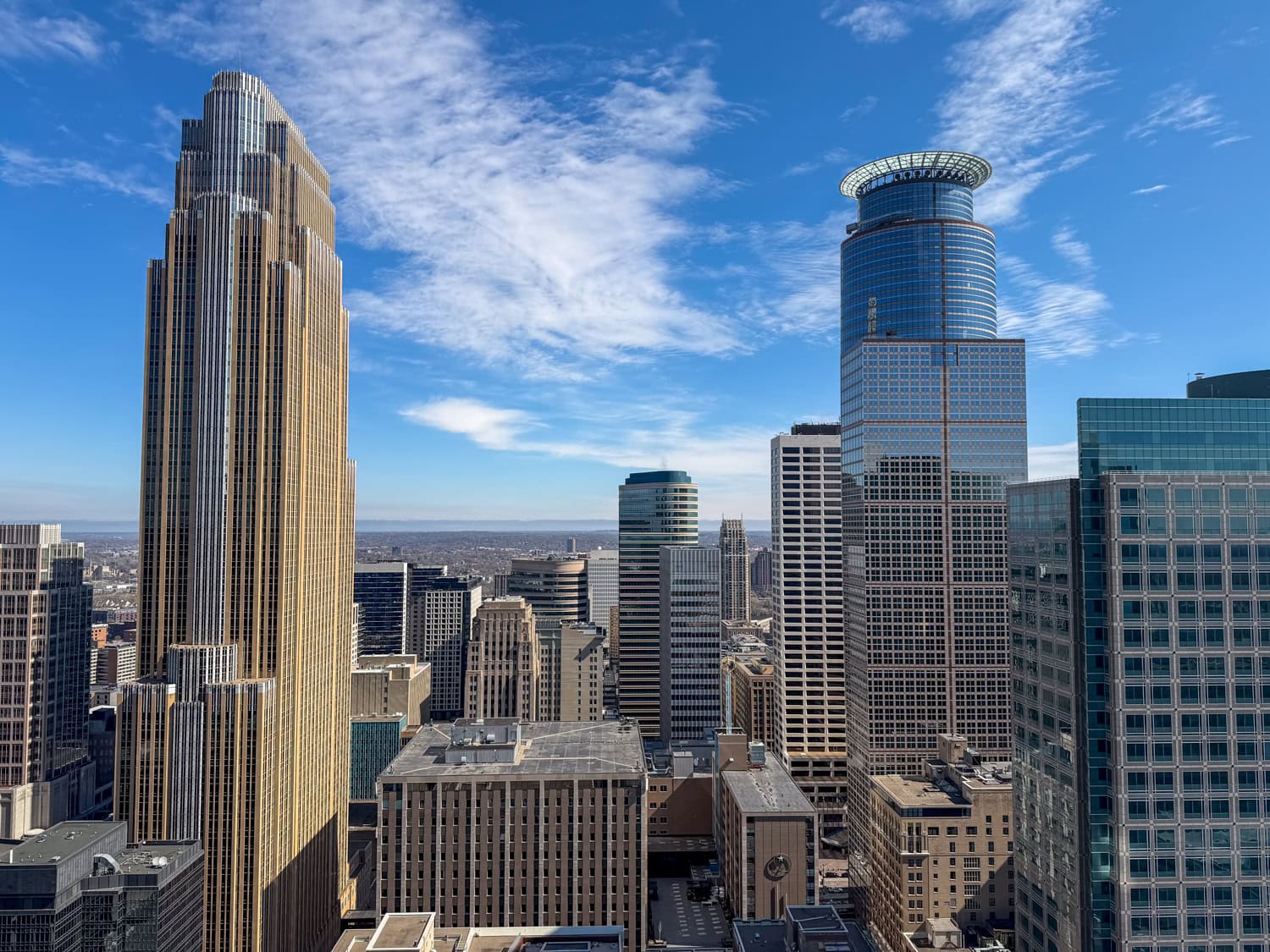 Downtown Minneapolis skyline from the Foshay Observation Deck