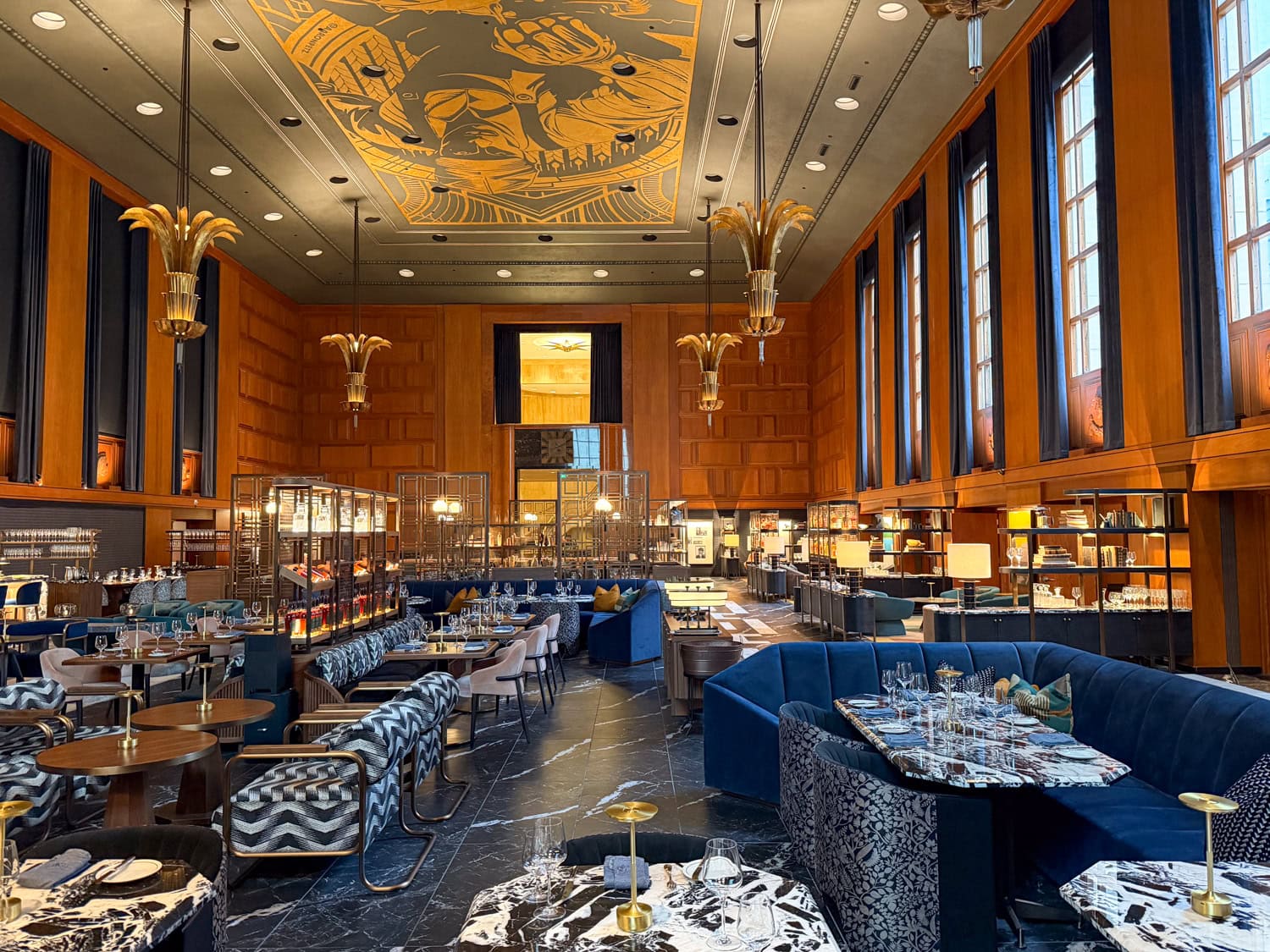 Art Deco dining room at Stock & Bond in downtown Minneapolis
